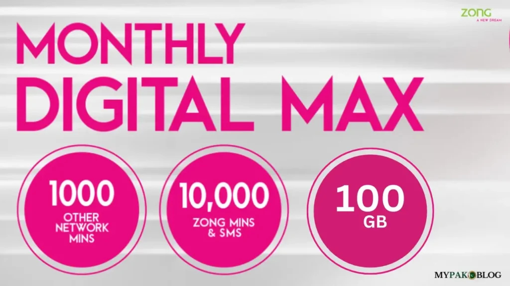 Zong monthly digital max