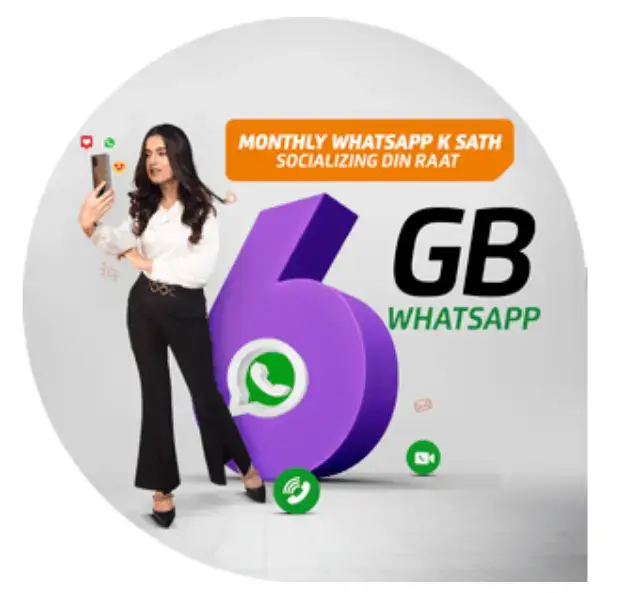 Ufone WhatsApp Package monthly code