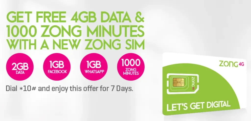 Zong New Sim Offer code