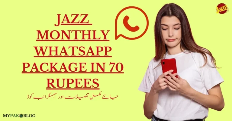 jazz whatsapp package monthly 70 rupees