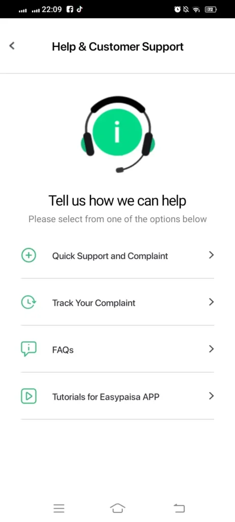 easypaisa customer support