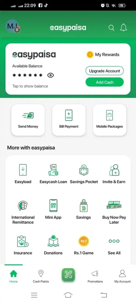 easypaisa homepage