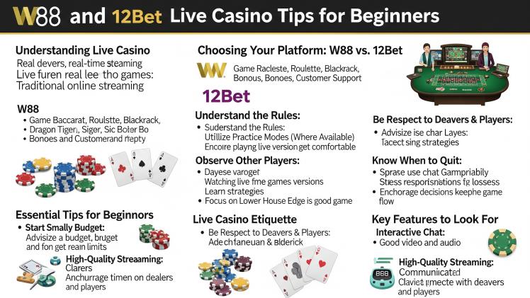 W88 and 12Bet Live Casino Tips for Beginners